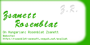 zsanett rosenblat business card